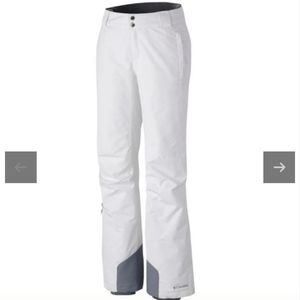 COLUMBIA BUGABOO WHITE GREY OMNI-HEAT SNOW PANTS SIZE M